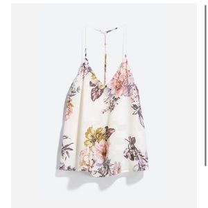 White with Flowers Blouse